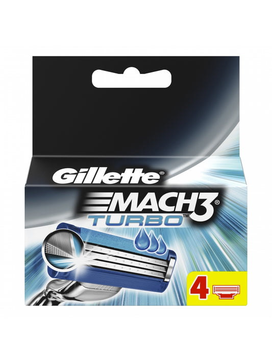 Gillette Mach3 Turbo mens razor blade refills