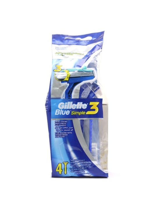 Gillette Blue Simple3 Disp RZ 4s