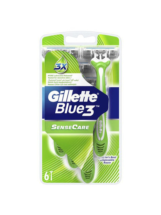 Gillette Disp RZ Blue3 Sensitive 6s