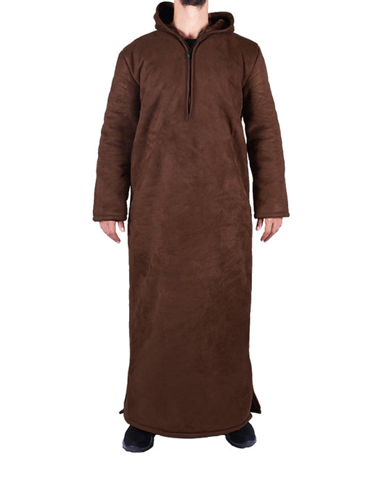 معطف فرو مغربي بني للرجال