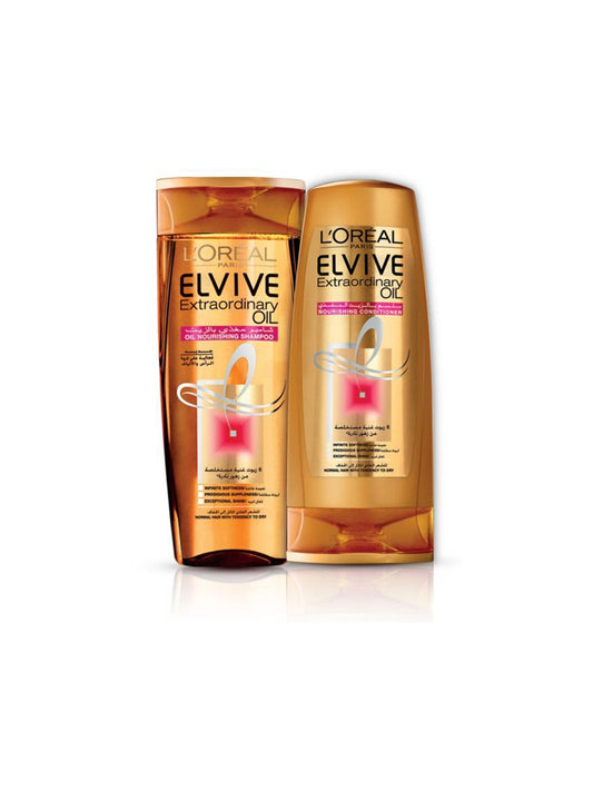 شامبو جاف ELvive Extra Ordinary Oil سعة 400 مل وبلسم 400 مل