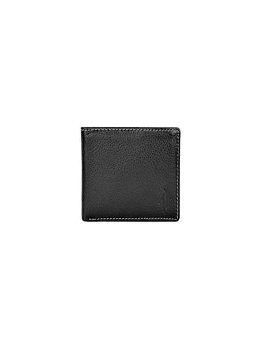 Black wallet with white stitch