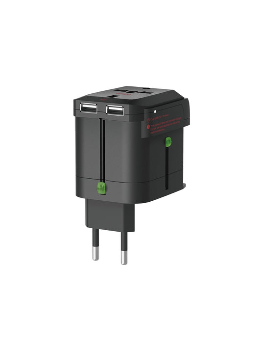 Tripshell World Travel Adapter with Dual USB Charger