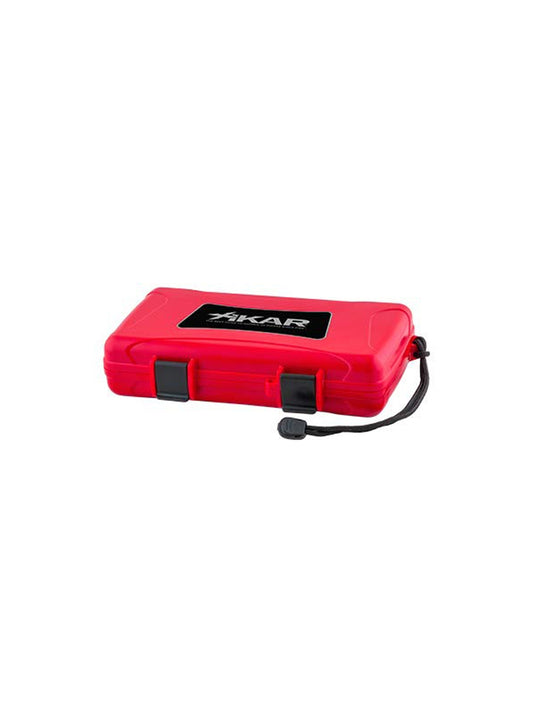 Xikar 5 cigar travel humidor red