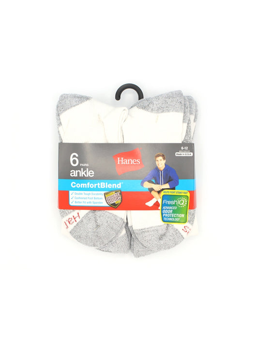 Comfortblend Ankle 6Pc White Gfb