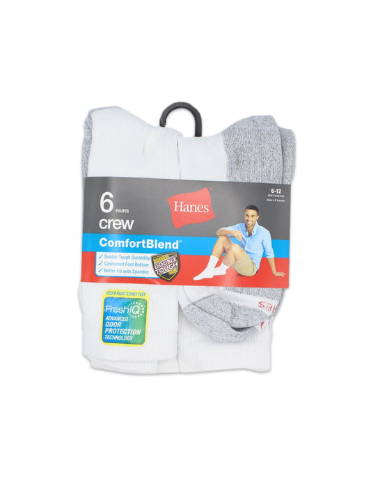 ComfortBlend Crew 6pc White GFB