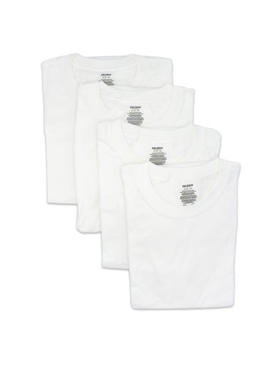 GILDAN CREW NECK WHITE 4PC