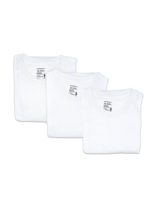 Jockey 3Pc Classic Fit Crew Neck TShirt White