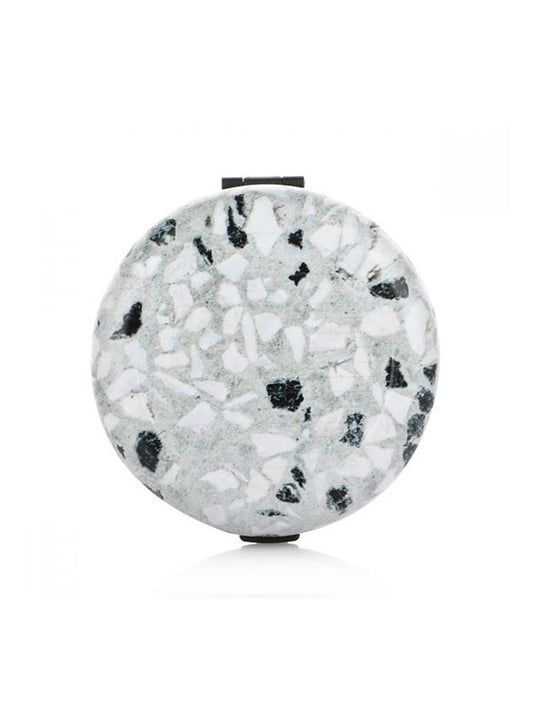 Aluminum Coin Holder Terrazo White